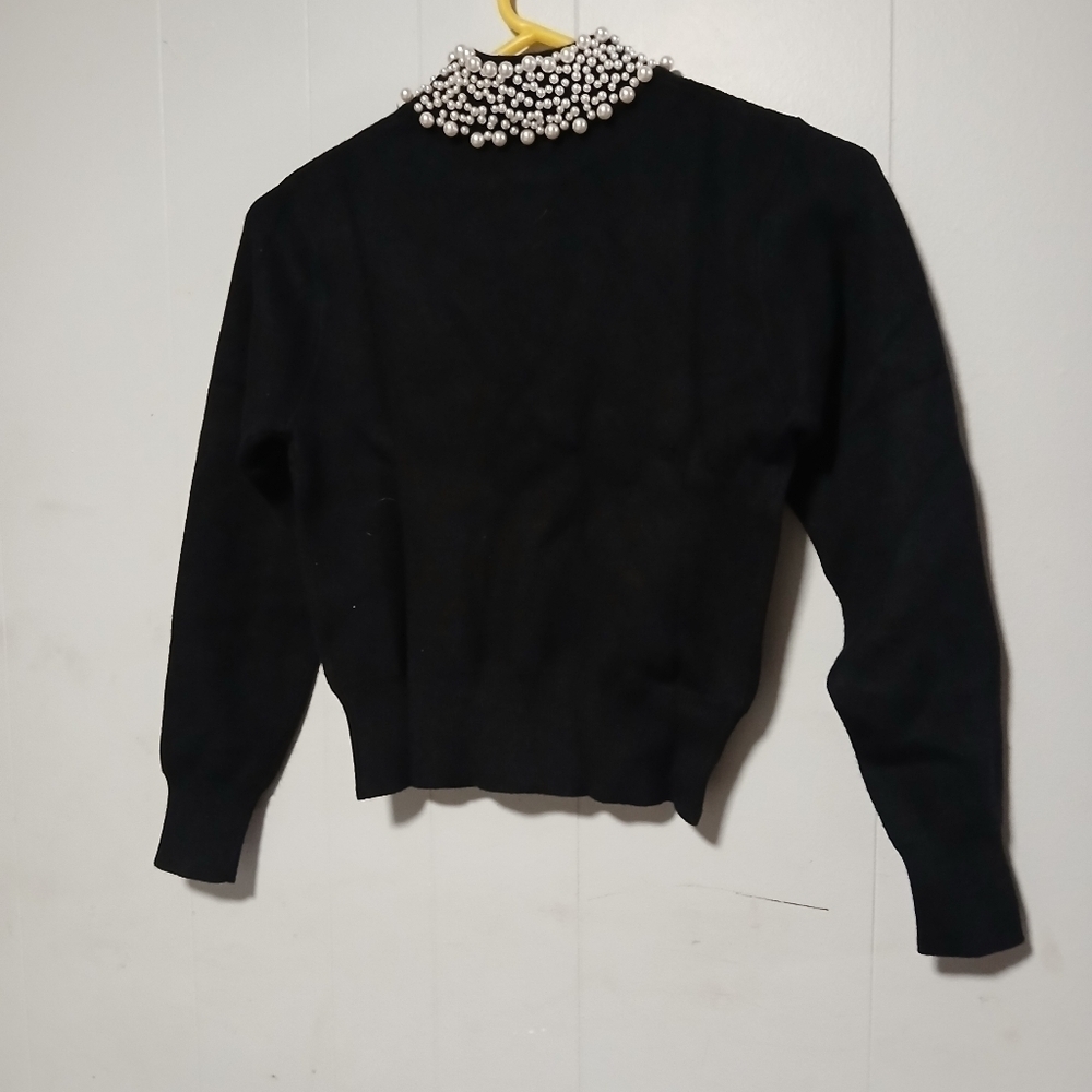 River island ladies black sweater. Size 8 petite. Sequins around neck. - Picture 7 of 15